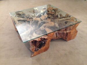 Tisch Baumwurzel 100 x 100 cm