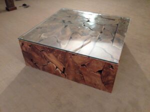 Tisch Wurzelholz 100 x 100 cm