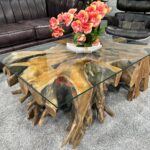 Designtisch Roots Couchtisch massiv Holz