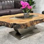 Massiver Couchtisch Fusion aus Teak