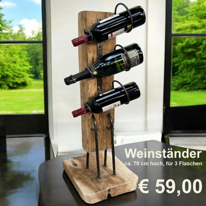 Weinständer aus Holz