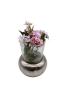 Preview: Blumenvase aus Nickel mit Glas