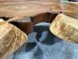 Preview: Couchtisch "Bromo" ca. 150 x 115-60 x 39 cm aus einer Baumscheibe Suar mit Rohstahlgestell