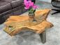 Preview: Designtisch/Couchtisch "Lakeside" aus recyceltem Holz 123 cm