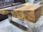 Preview: Wohnzimmertisch aus recyceltem Holz (Teak) Wild Landscape Trapez