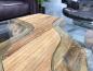 Preview: Wohnzimmertisch aus recyceltem Holz (Teak) Wild Landscape Trapez