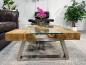 Preview: Wohnzimmertisch aus recyceltem Holz (Teak) Wild Landscape Trapez