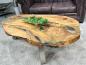 Preview: Couchtisch oval aus Holz aus Baumscheiben