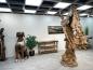 Preview: Deko Sitzender Hund 100 cm aus Holz und Aluminium-