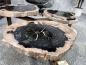 Preview: Design Couchtisch/Beistelltisch "Stone Age" aus versteinertem Holz