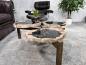 Preview: Design Couchtisch/Beistelltisch "Stone Age" aus versteinertem Holz