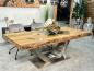 Preview: Design Massivholztisch mit extrem starker Tischplatte