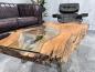 Preview: Designtisch/Couchtisch "Lakeside" aus recyceltem Holz 123 cm