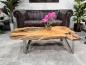 Preview: Designtisch/Couchtisch "Lakeside" aus recyceltem Holz 123 cm