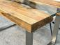 Preview: Esstisch mit Glaseinlage Old Elements aus recyceltem Teakholz