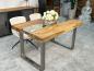 Preview: Esstisch mit Glaseinlage Old Elements aus recyceltem Teakholz