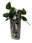 Preview: Edle Blumenvase "Gesicht" aus Nickel