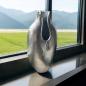 Preview: Elegante silberne Vase Hilla aus Metall vernickelt