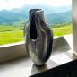 Preview: Elegante silberne Vase Hilla aus Metall vernickelt