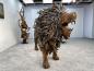 Preview: Figur Löwe aus Altholz mit Aluminium