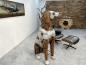 Preview: Deko Sitzender Hund 100 cm aus Holz und Aluminium