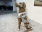 Preview: Deko Sitzender Hund 100 cm aus Holz und Aluminium