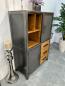 Preview: Highboard Vitrine Schrank Massivholz Metall