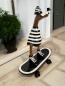 Preview: Holzente Skateboard Holzdeko Ente aus Holz