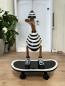 Preview: Holzente Skateboard Holzdeko Ente aus Holz