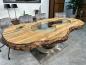 Preview: Massiver Holtisch Fusion aus recyceltem Holz