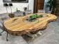 Preview: Massiver Holtisch Fusion aus recyceltem Holz