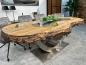 Preview: Massiver Holtisch Fusion aus recyceltem Holz