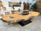 Preview: Massivholztisch aus recyceltem Teakholz "Fusion"