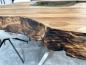 Preview: Runder Esstisch "Eternia natural" (ca. 178 x 180 x 78 cm ) aus recyceltem Holz mit Glaseinlagen und Edelstahlgestell