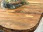 Preview: Runder Esstisch Eternia aus recyceltem Holz mit Glaseinlage