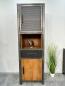 Preview: Schrank aus Metall Massivholz Hochschrank Loftstyle