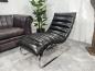 Preview: Eames Lounge Chair Replica schwarz silber