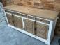 Preview: Sideboard / Anrichte "Mediterran" B200 x T51 x H90 cm aus recyceltem Altholz in 3D Optik