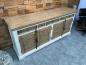 Preview: Sideboard / Anrichte "Mediterran" B200 x T51 x H90 cm aus recyceltem Altholz in 3D Optik