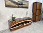 Preview: Sideboard Anrichte "Black Forest" aus recyceltem Holz mit Suar Baumscheiben 160 cm