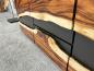 Preview: Sideboard Anrichte "Black Forest" aus recyceltem Holz mit Suar Baumscheiben 160 cm