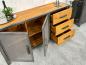 Preview: Sideboard aus Metall und Massivholz