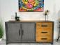 Preview: Sideboard aus Metall und Massivholz