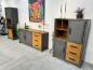 Preview: Sideboard aus Metall und Massivholz