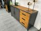 Preview: Sideboard aus Metall und Massivholz