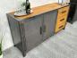 Preview: Sideboard aus Metall und Massivholz