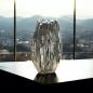 Preview: Silberne Designvase aus Metall Volcano