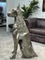 Preview: Skulptur Hund aus Eisen 120 cm