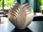 Preview: Stylische Blumenvase aus Metall 30 cm breit