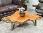 Preview: Designtisch/Couchtisch "Lakeside" aus recyceltem Holz 123 cm